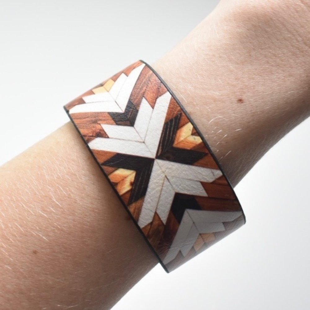 Badlands Faux Leather Southwestern Cuff Bracelet